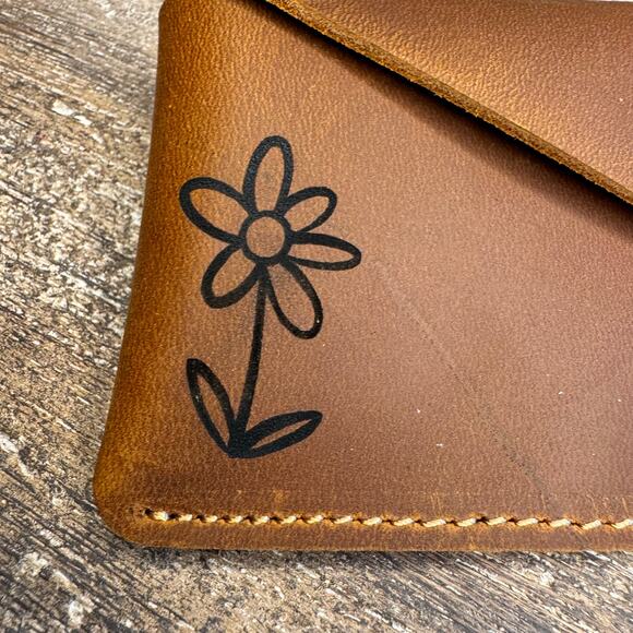 Genuine Leather Wallet  LIGHT BROWN Credit Card Holder Wallet NEW FAST SHIP - Picture 2 of 5